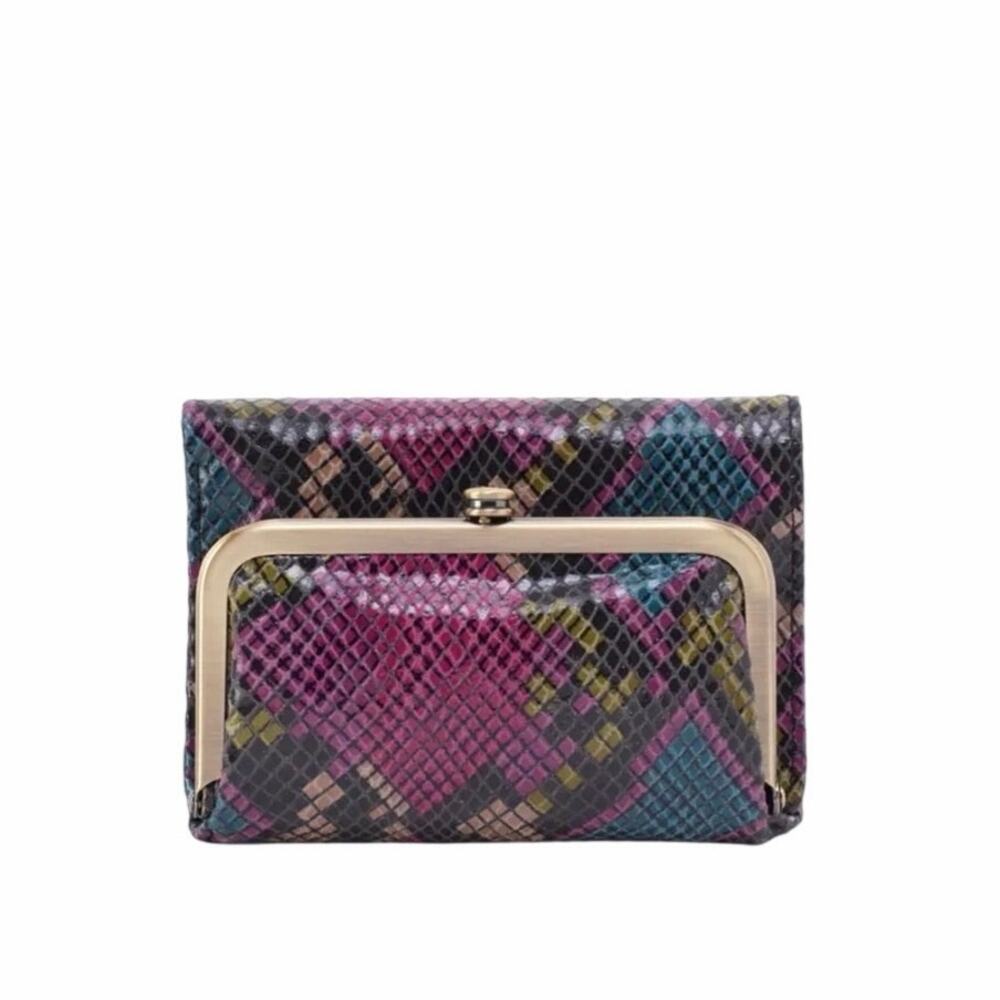 HOBO Robin Compact Wallet Mosaic Snake